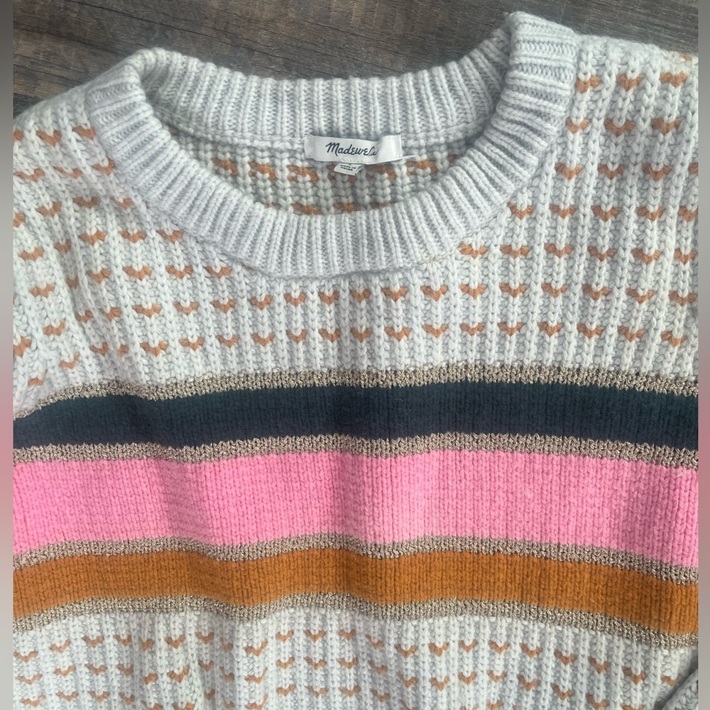 Madewell Multicolor Crew Neck Sweater - Picture 3 of 3